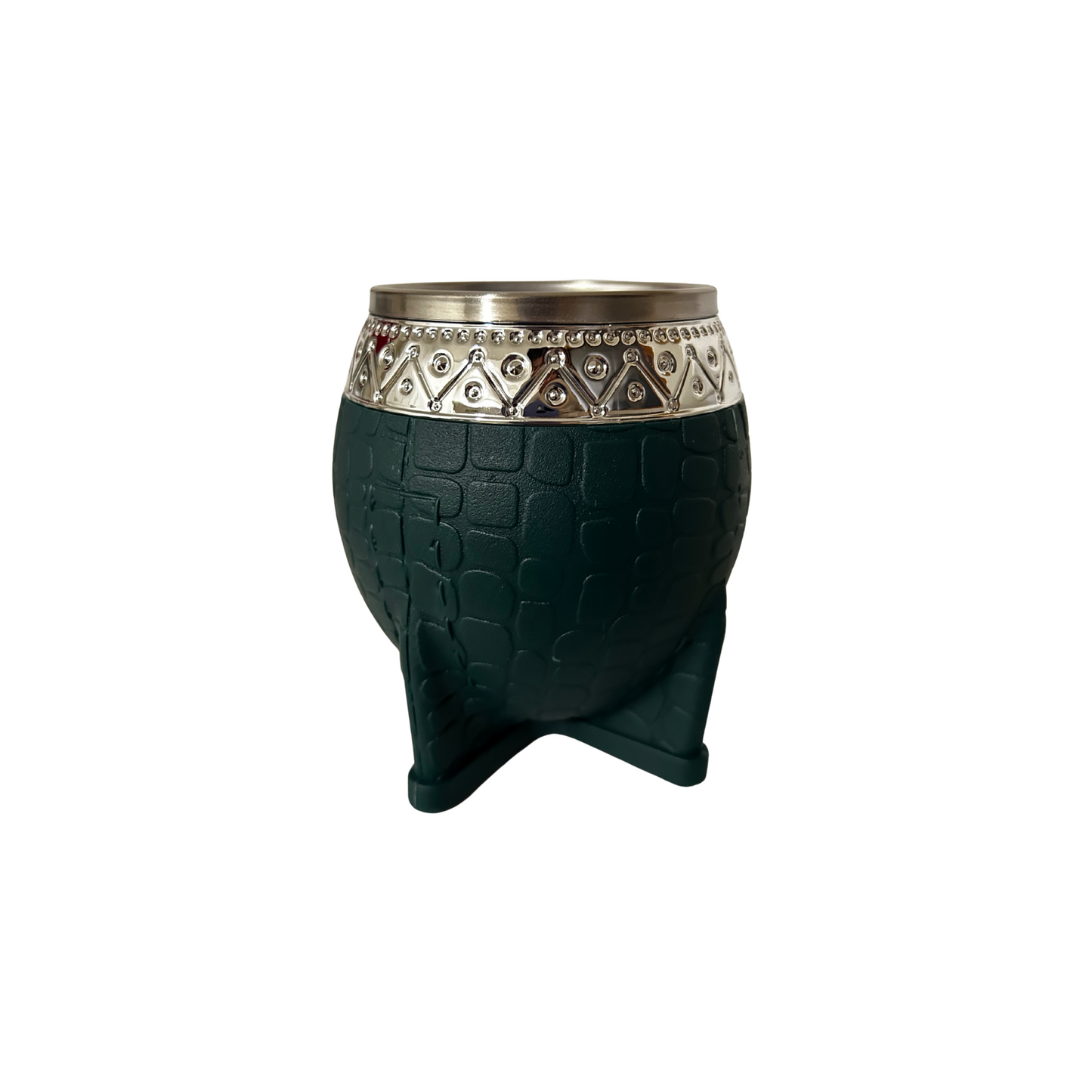 Mate Redondo Acero Inoxidable Virola Cincelada 200ml