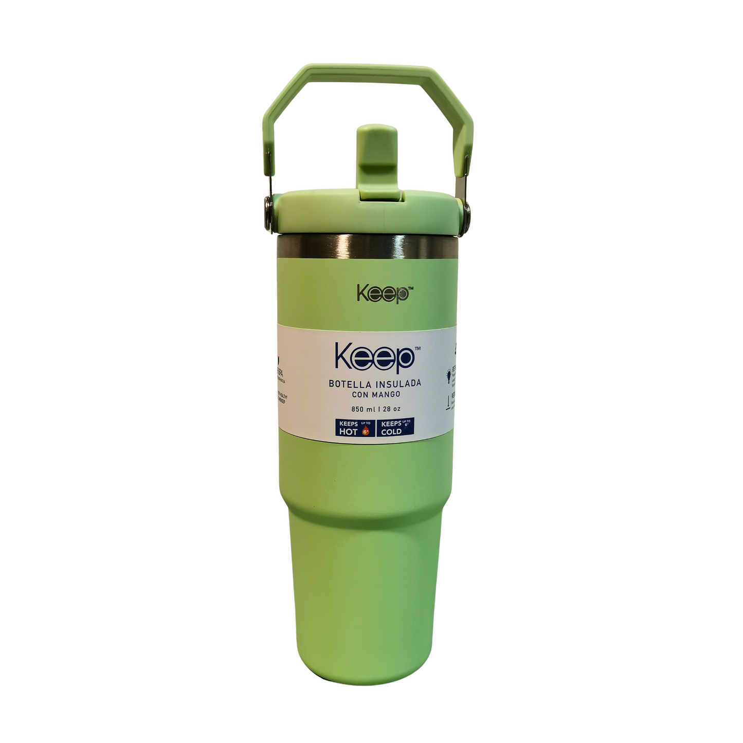 Botella Insulada con Mango Keep Verde 1180ml
