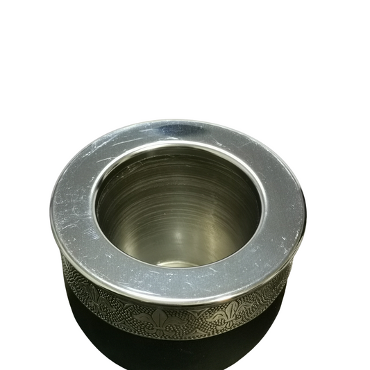 Mate Imperial Uruguayo de Acero Inoxidable Virola Cincelada