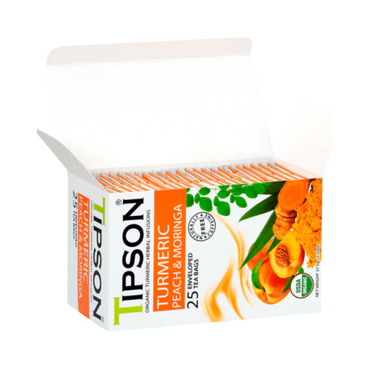 Té Tipson Moringa Cúrcuma Durazno 25 Bolsitas