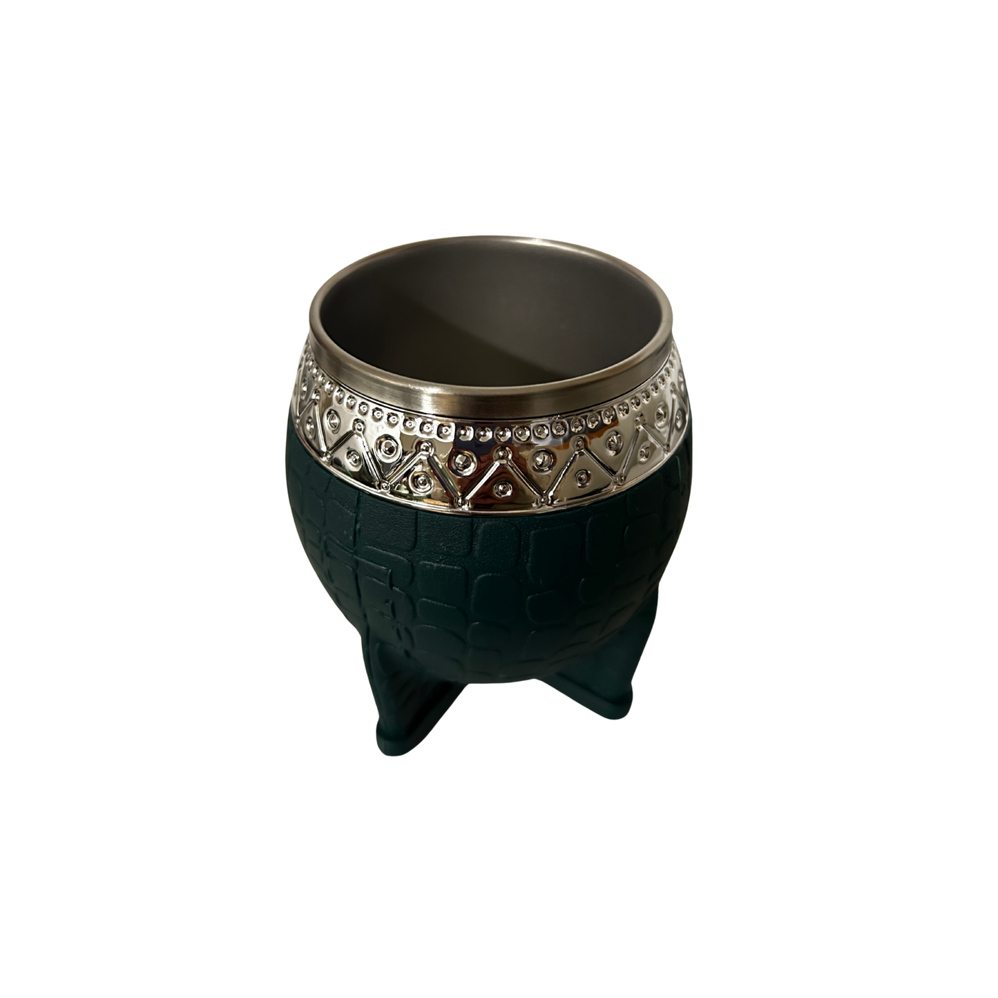 Mate Redondo Acero Inoxidable Virola Cincelada 200ml