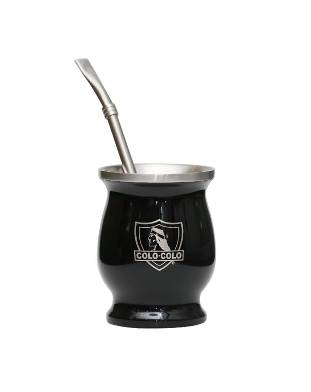 Mate Clásico Colo Colo con Bombilla