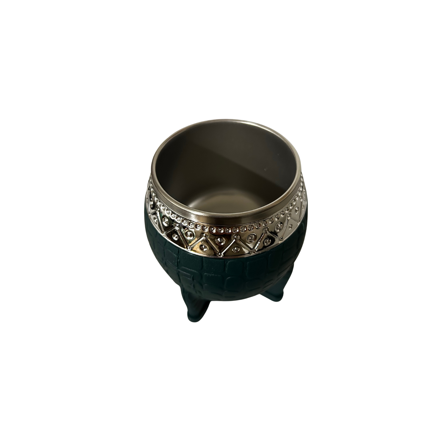 Mate Redondo Acero Inoxidable Virola Cincelada 200ml