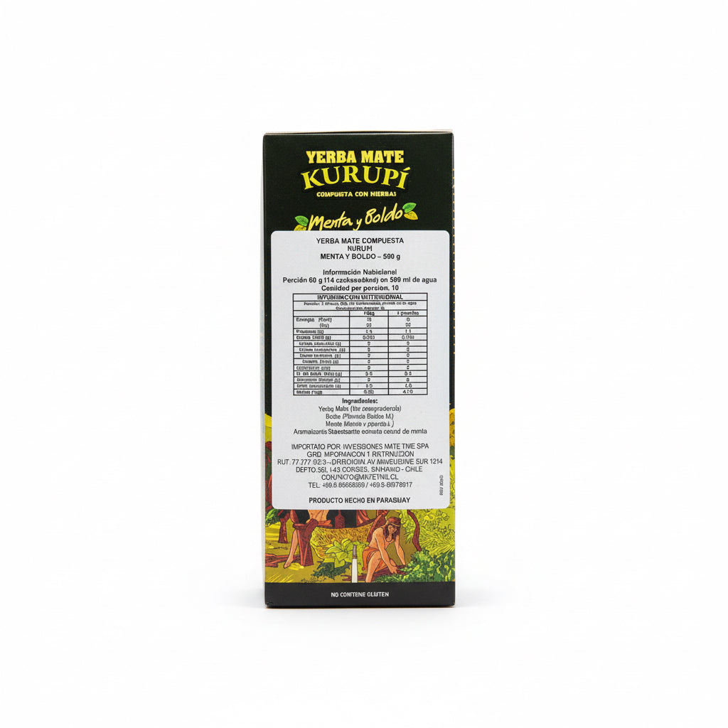 Yerba Mate Kurupí Menta y Boldo 500g – Yerba Paraguaya - Emporio Pewmayen