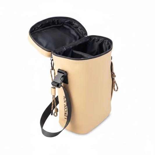 Bolso Matero Linconls - Islandia Café con Divisiones Acolchadas y Correa Ajustable