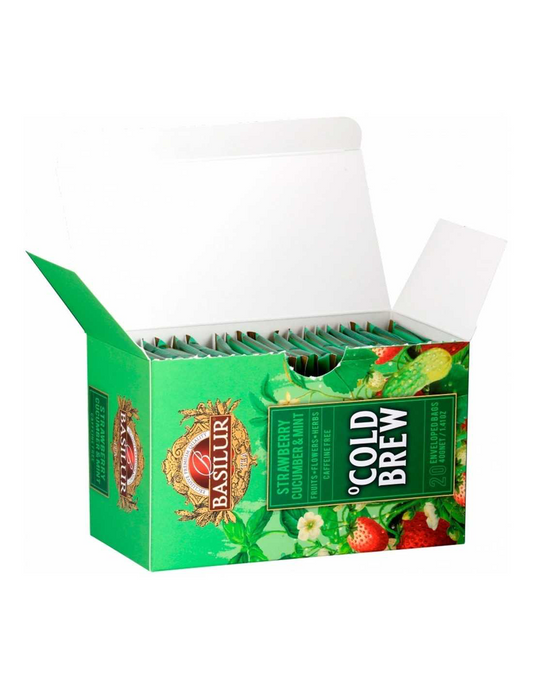 Cold Brew Basilur Strawberry Cucumber And Mint 20 Bolsas