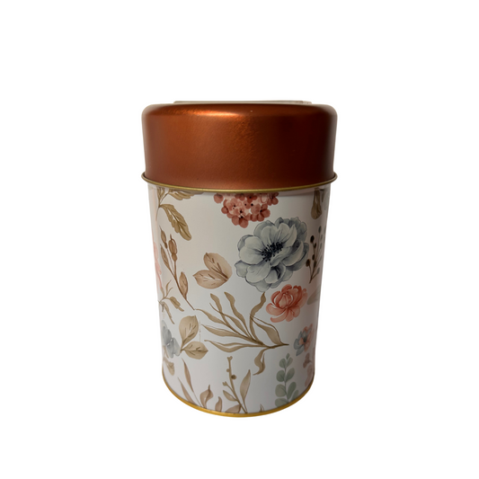 Yerbero Metálico Flores Café 350gr