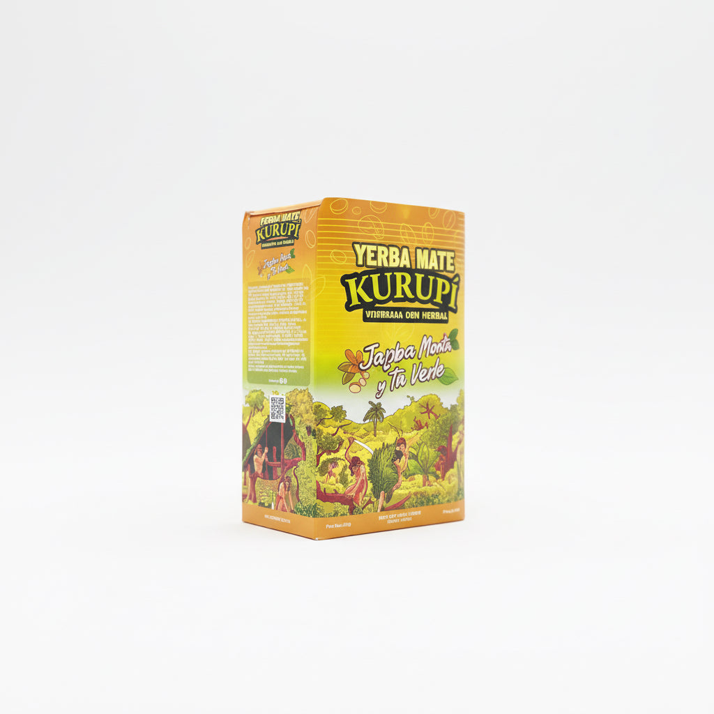 Yerba Mate Kurupi Jengibre, menta y Té Verde 500 grs - Emporio Pewmayen