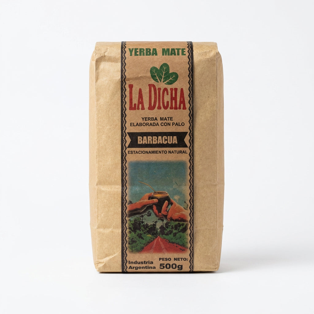 Yerba Mate La Dicha con Palo Barbacuá 500 g – Estacionamiento Natural de Misiones