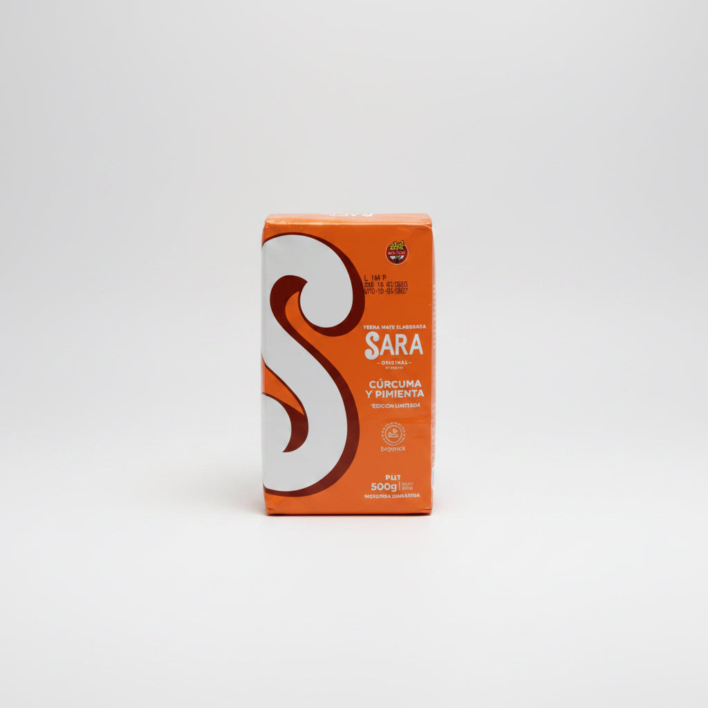 Yerba mate Sara cúrcuma y pimienta 500 g - Emporio Pewmayen