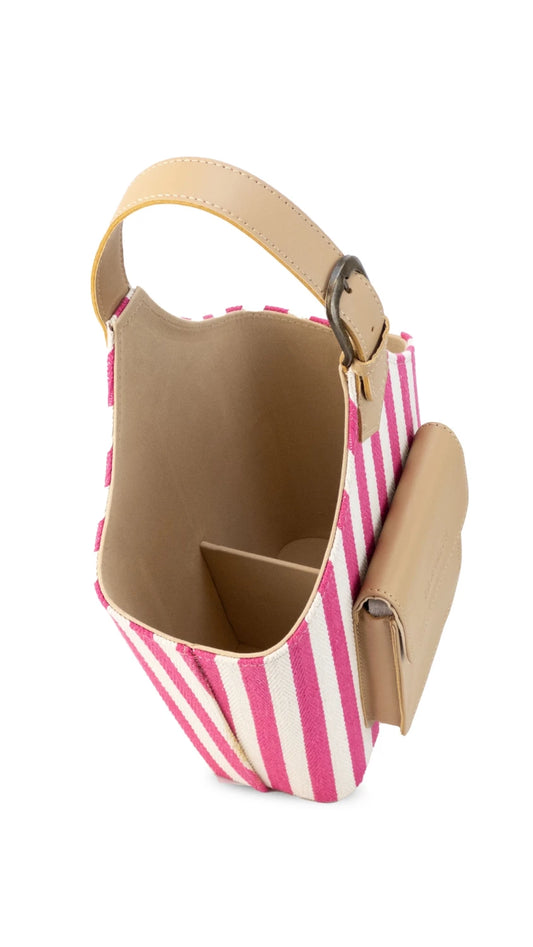 Canasto Matero Tanzania Telar Rosado