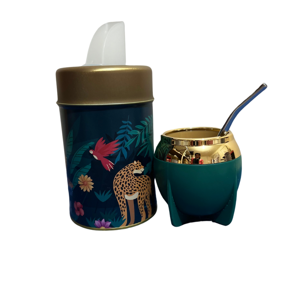 Set Matero Yerbera +Mate + Bombilla Verde