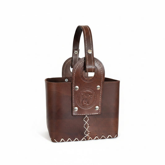 Canasto Matero de Cuero Premium Artesanal – Modelo Uruguayo - Emporio Pewmayen