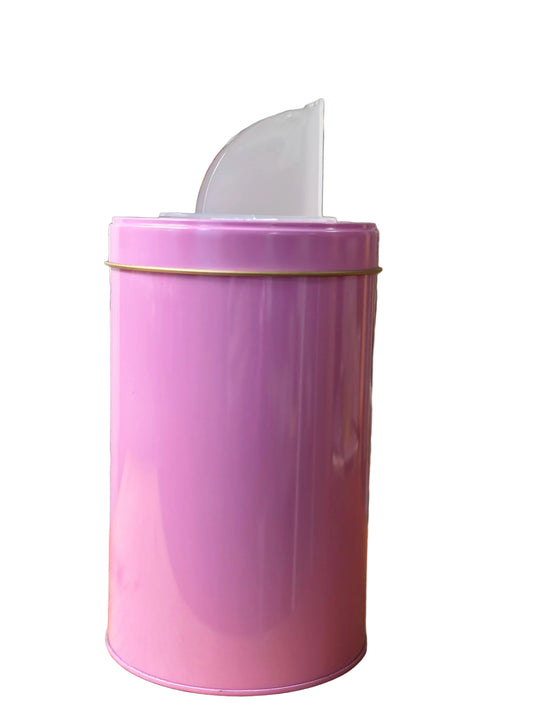 Yerbera Metálica Rosado Dispensadora para Yerba Mate o Azúcar 500 grs