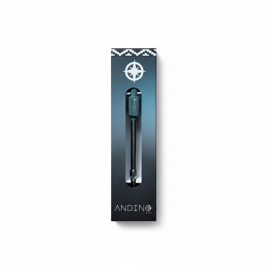 Bombilla Andino de Acero Inoxidable Verde + Limpiador y Caja - Emporio Pewmayen