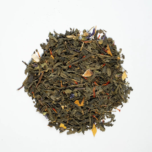 Té Verde Sensorial Naranja y Canela 50 g – Mezcla Gourmet Energizante - Emporio Pewmayen
