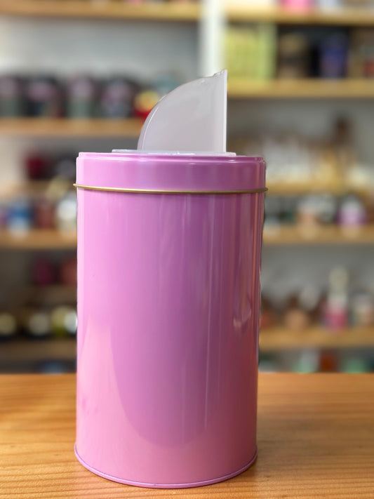 Yerbera Metálica Rosado Dispensadora para Yerba Mate o Azúcar 500 grs - Emporio Pewmayen