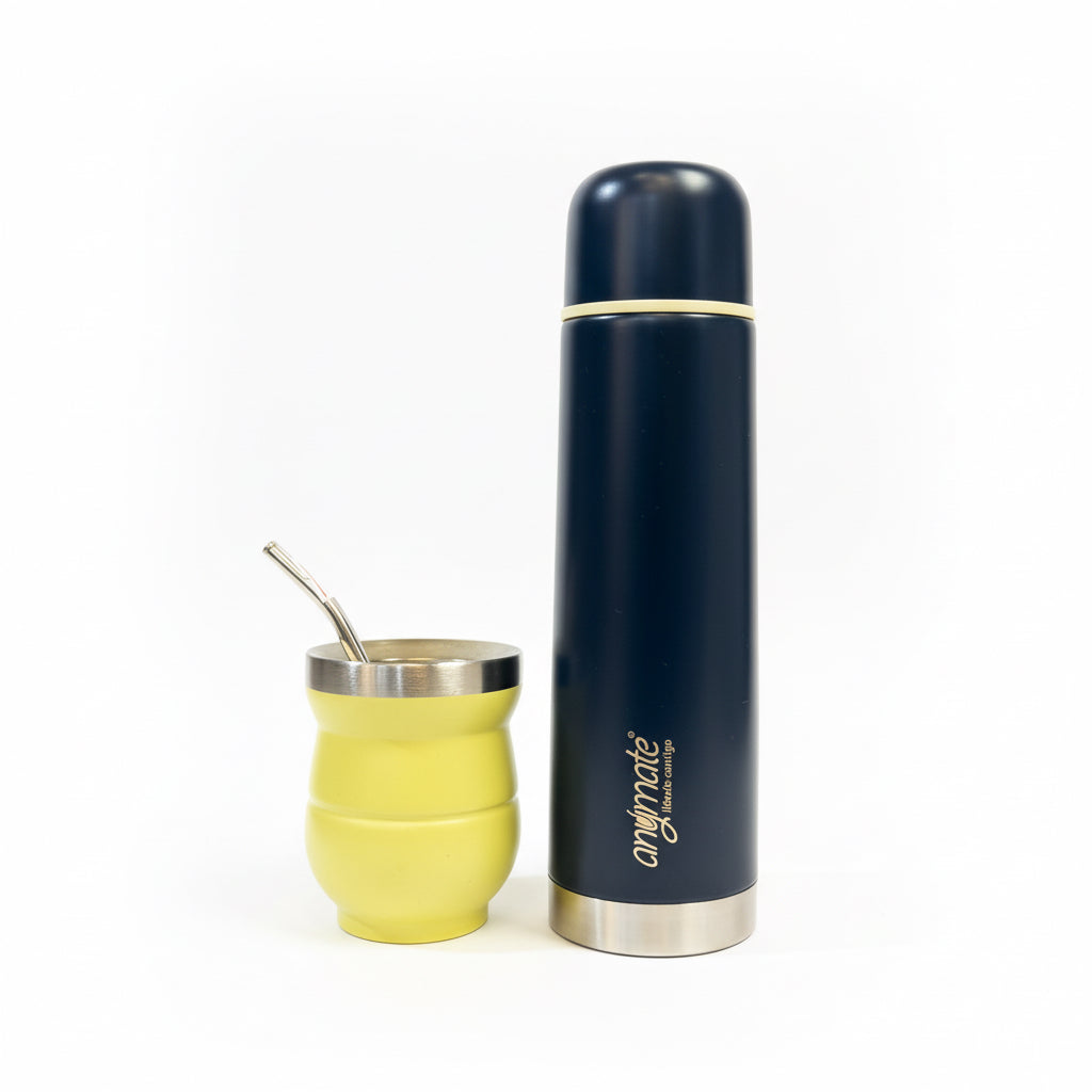 Set Matero Termo 500 ml Mate y Bombilla - Emporio Pewmayen