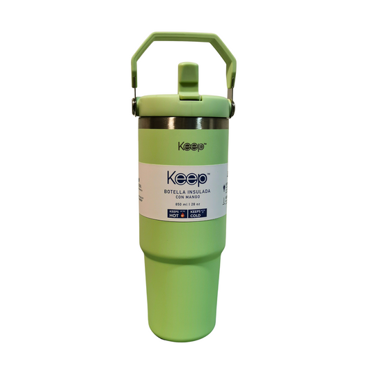 Botella Insulada con Mango Keep Verde 1180ml