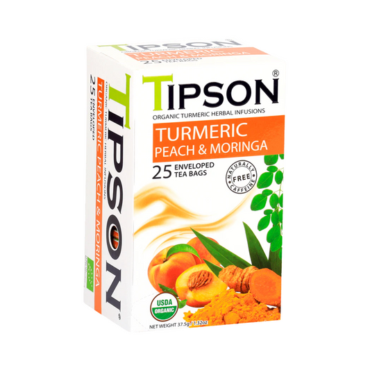 Té Tipson Moringa Cúrcuma Durazno 25 Bolsitas