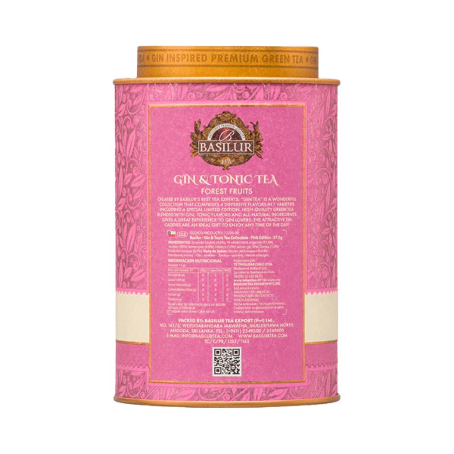 Té Basilur Gin & Tonic Frutos del Bosque 25 Pirámides