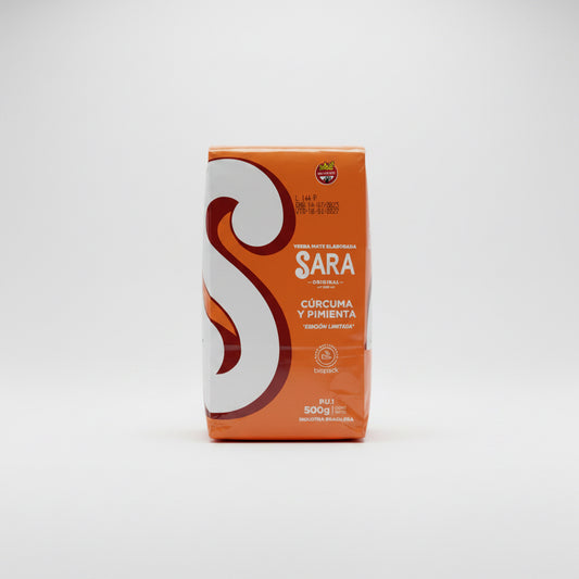Yerba mate Sara cúrcuma y pimienta 500 g - Emporio Pewmayen