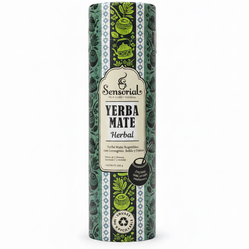 Yerba mate herbal con lemongrass, boldo y cedrón