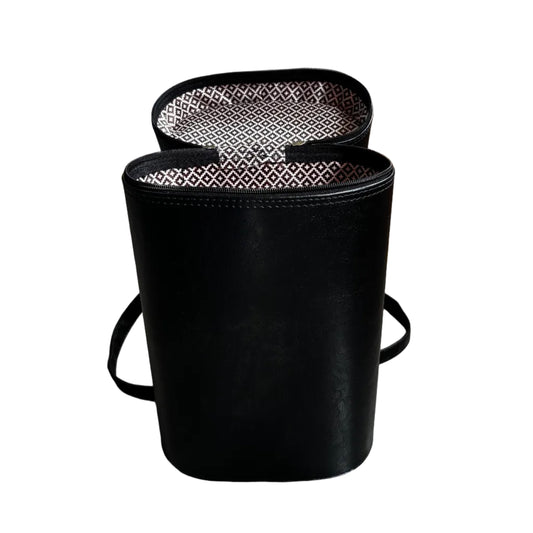 Bolso Matero Cuero Negro Orión