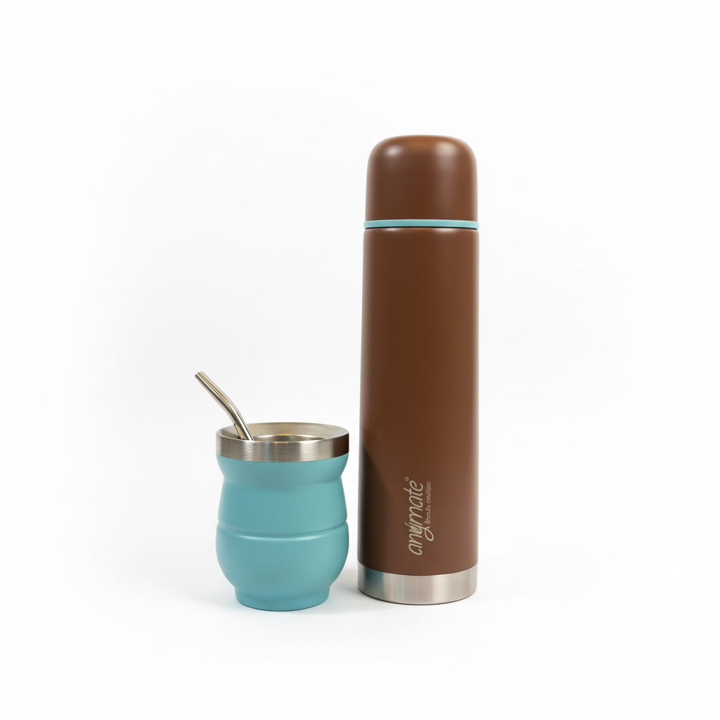 Set Matero Termo 500 ml Mate y Bombilla - Emporio Pewmayen