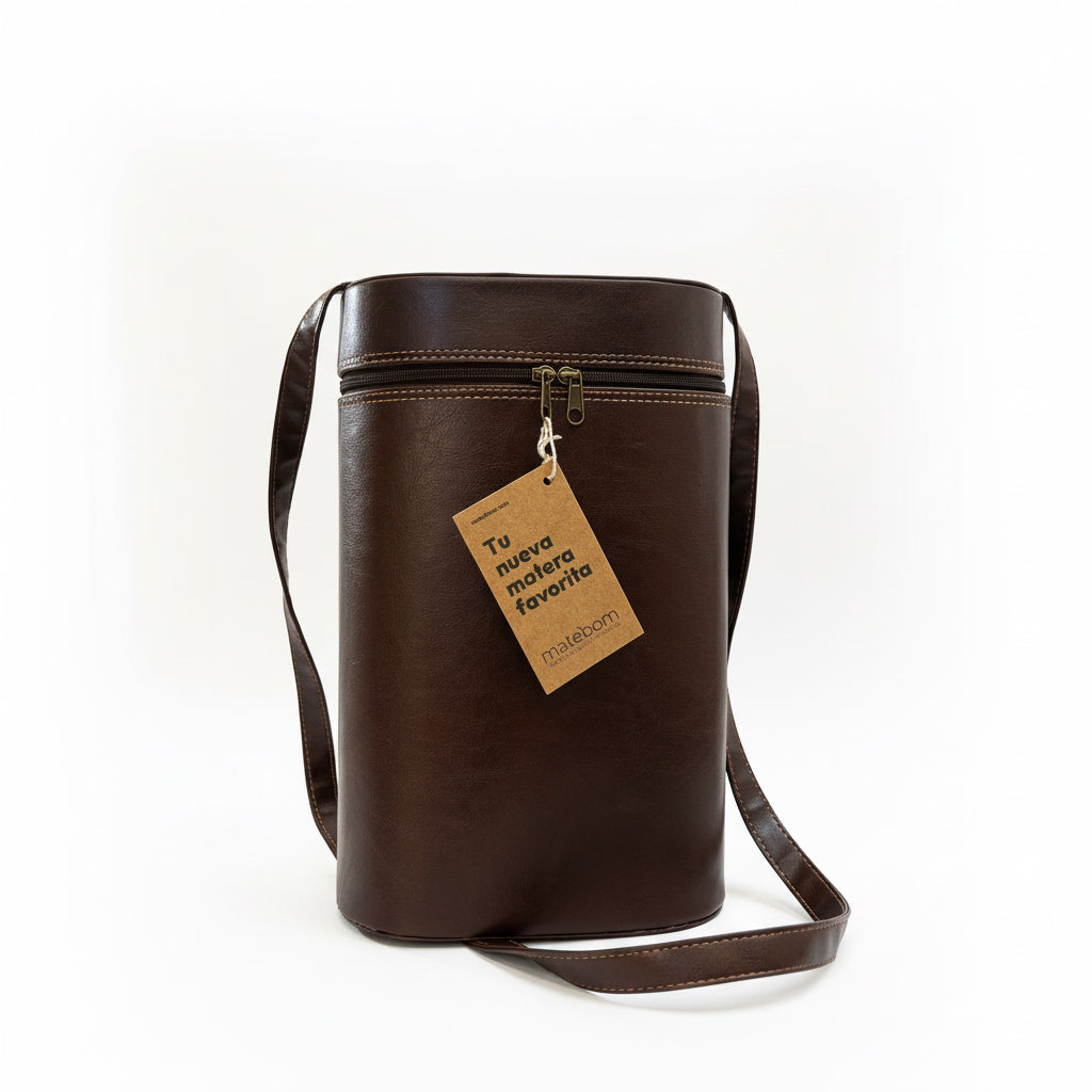 Bolso Matero Cuero Café Orión - Emporio Pewmayen