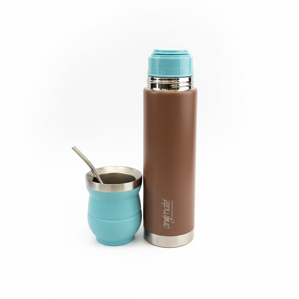 Set Matero Termo 500 ml Mate y Bombilla - Emporio Pewmayen