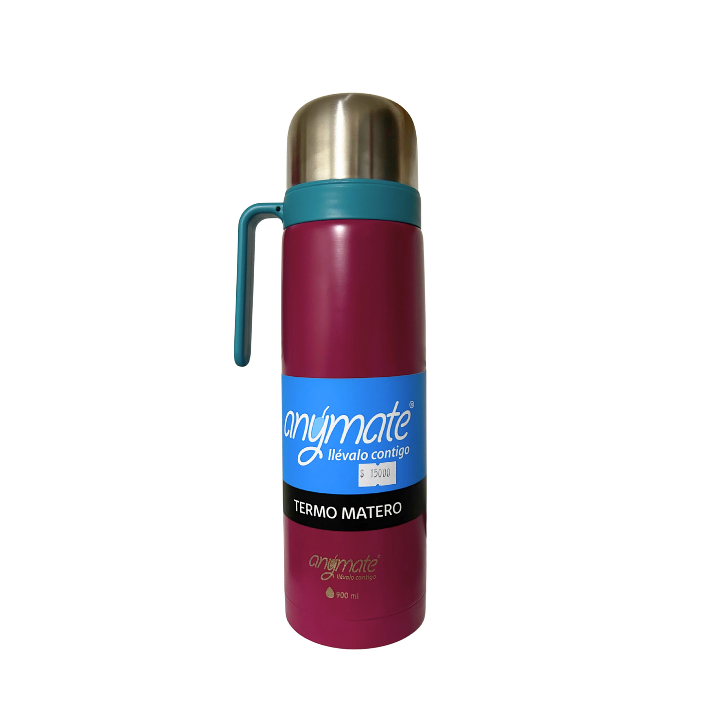 Termo Matero Anymate Rosado 900ml con Mango