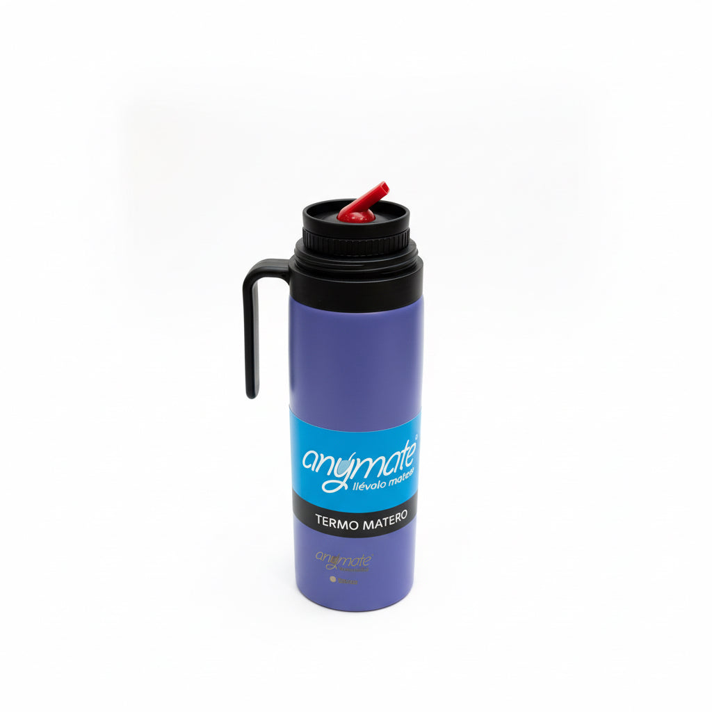 Termo Matero 900 ml con Pico Cebador y Mango | Acero Inoxidable 304 Antigoteo - Emporio Pewmayen