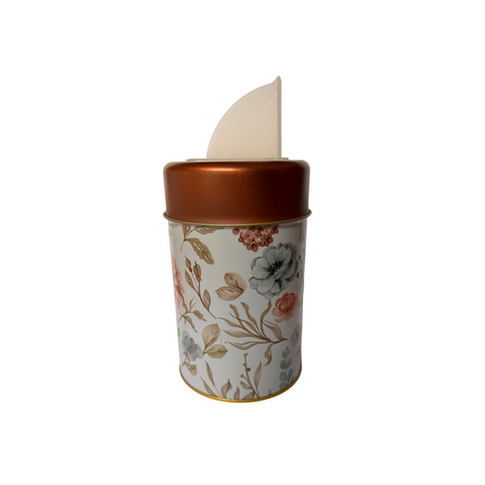 Yerbero Metálico Flores Café 350gr