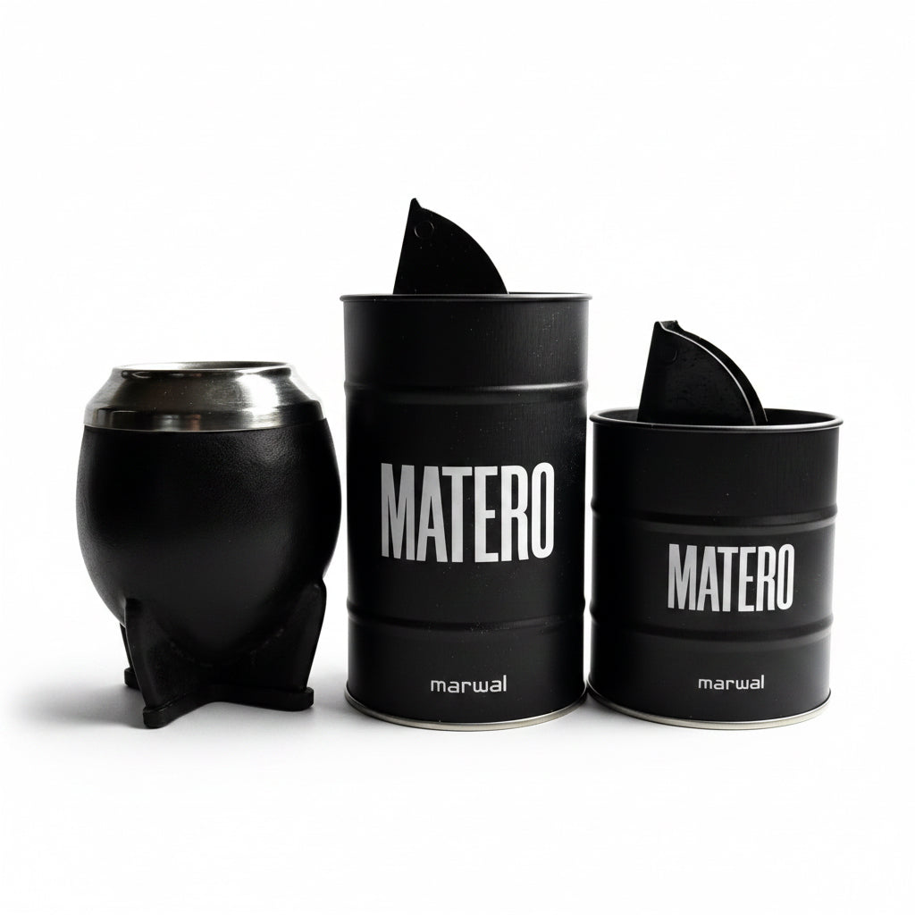 Pack Papá Matero Tradición | Set Yerbero + Azucarero y Mate Torpedo de Calabaza