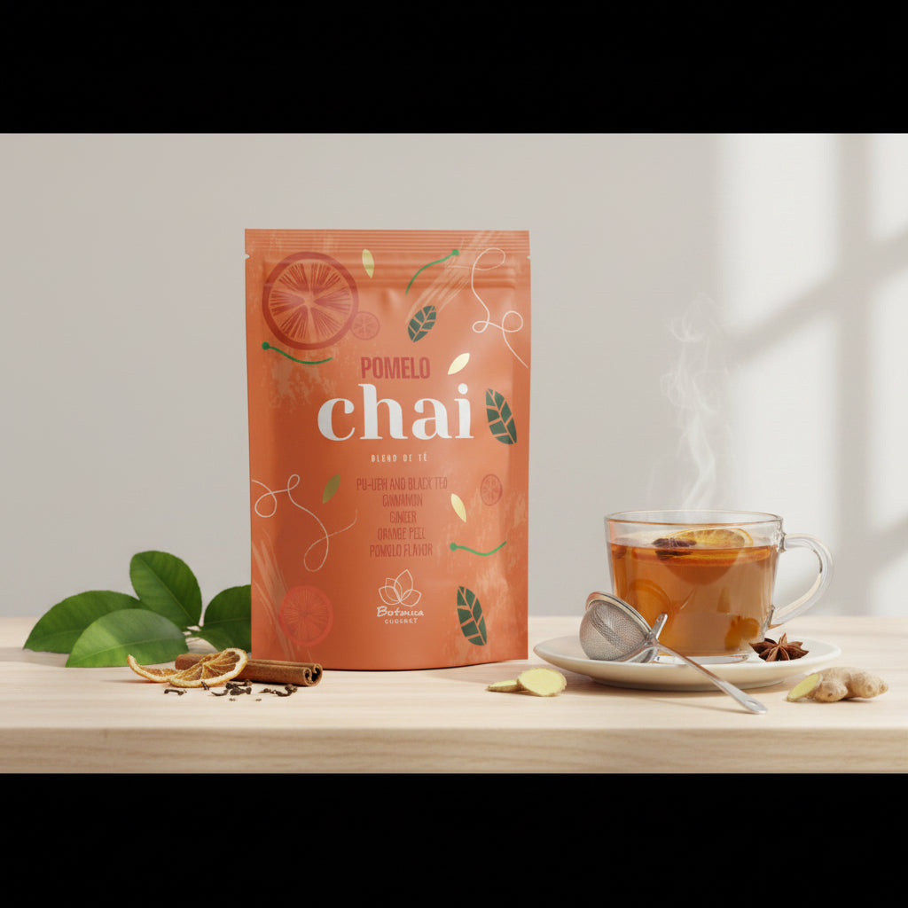 Pomelo Chai – Té Especiado Cítrico Botánica Gourmet 80g | Energía y Calor Natural - Emporio Pewmayen