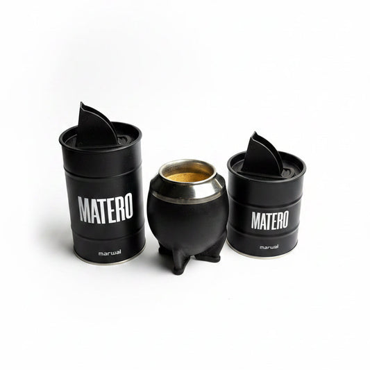 Pack Papá Matero Tradición | Set Yerbero + Azucarero y Mate Torpedo de Calabaza