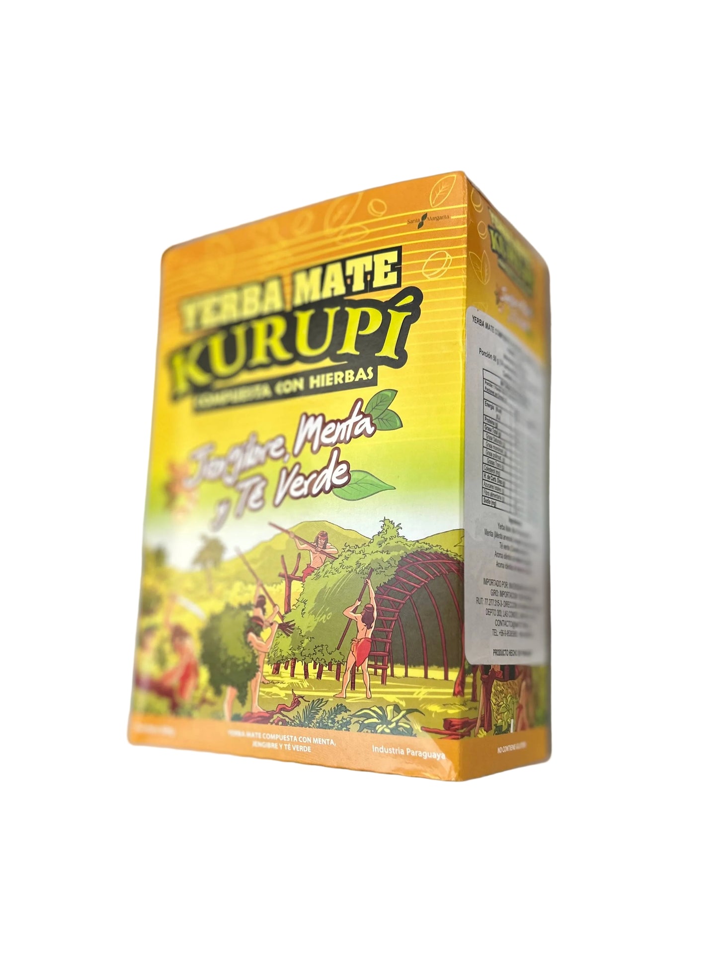 Yerba Mate Kurupi Jengibre, menta y Té Verde 500 grs