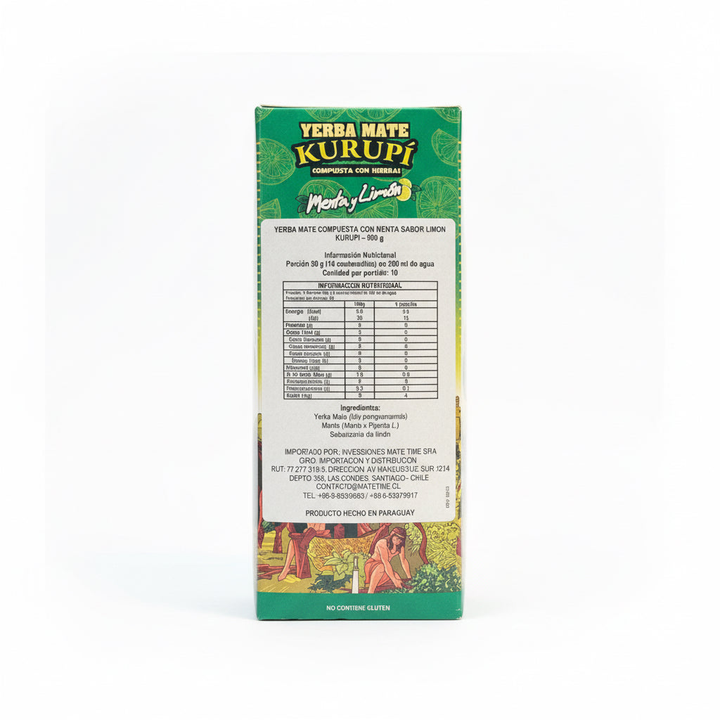 Yerba Mate Kurupí Menta y Limón 500g – Yerba Paraguaya Refrescante - Emporio Pewmayen
