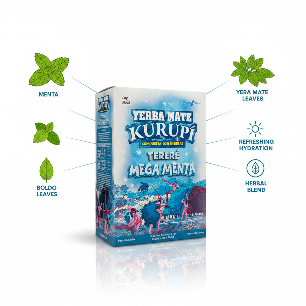 Yerba Mate Kurupí Mega Menta Tereré 500g | Menta & Boldo - Emporio Pewmayen