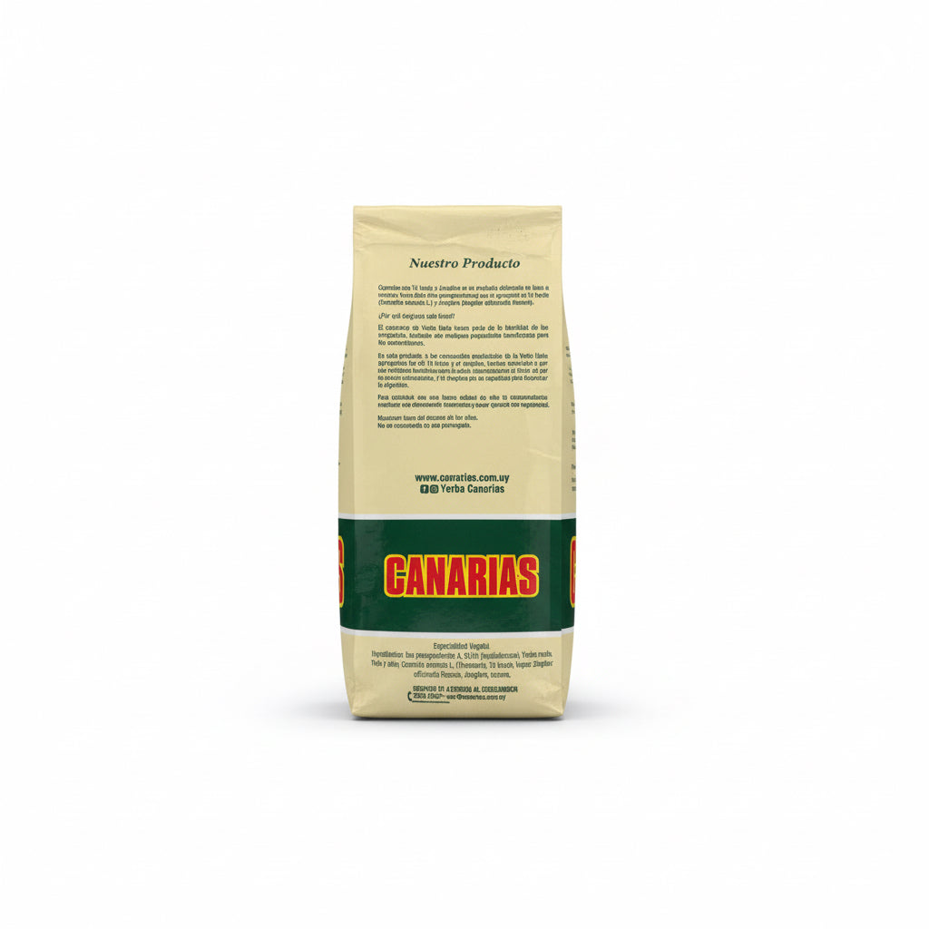 Yerba Mate Canarias Té Verde y Jengibre 1 kg – Energía Natural con Antioxidantes - Emporio Pewmayen