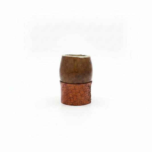 Mate de Calabaza Criollo con Base de Cuero