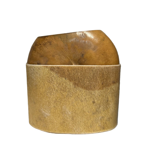 Mate Galleta de Calabaza con Base de Cuero Crudo
