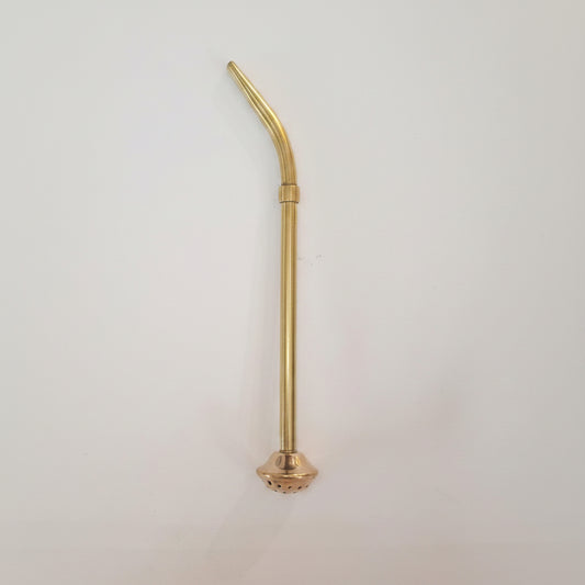 Bombilla de bronce artesanal chilena de 16 cm con filtro desmontable para mate