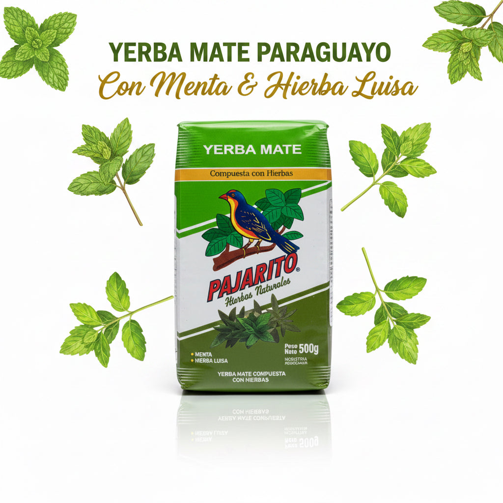 Yerba Mate Pajarito Hierbas Naturales 500g | Menta & Hierba Luisa - Emporio Pewmayen