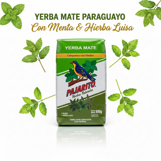 Yerba Mate Pajarito Hierbas Naturales 500g | Menta & Hierba Luisa - Emporio Pewmayen