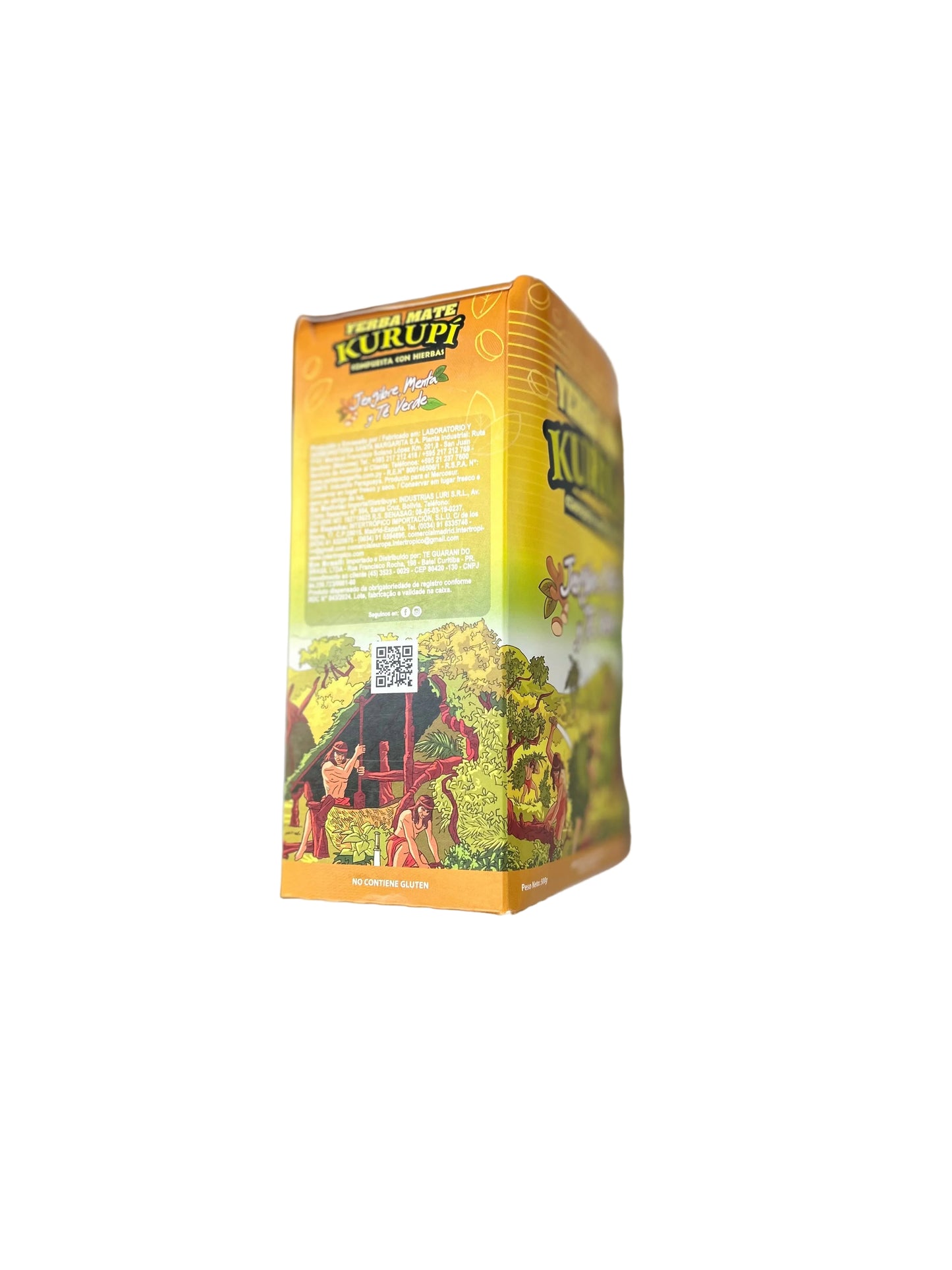 Yerba Mate Kurupi Jengibre, menta y Té Verde 500 grs