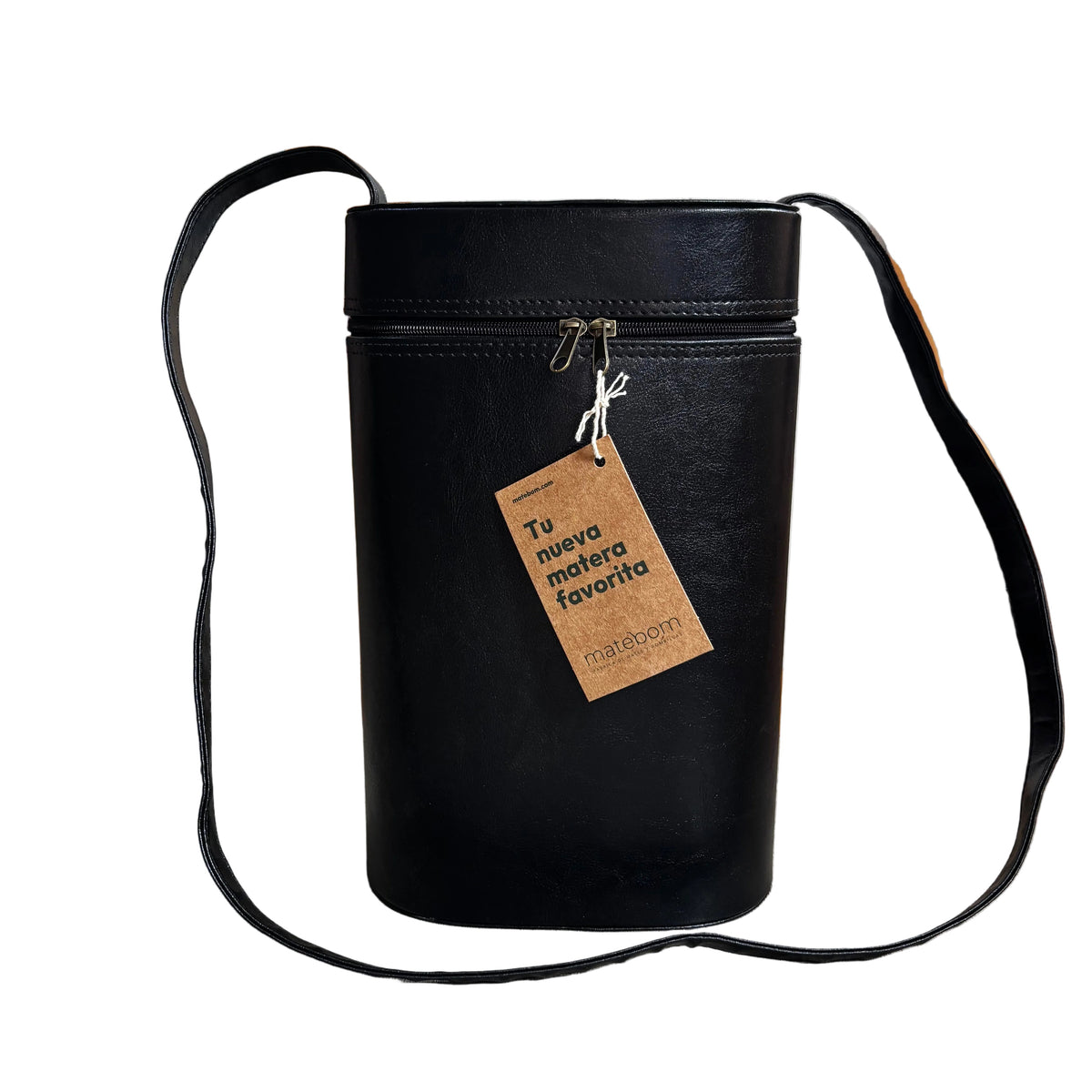 Bolso Matero Cuero Negro Orión