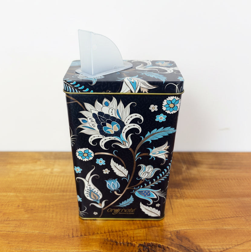 Yerbero Metálico Anymate 500 g | Contenedor para Yerba Mate con Diseños Florales