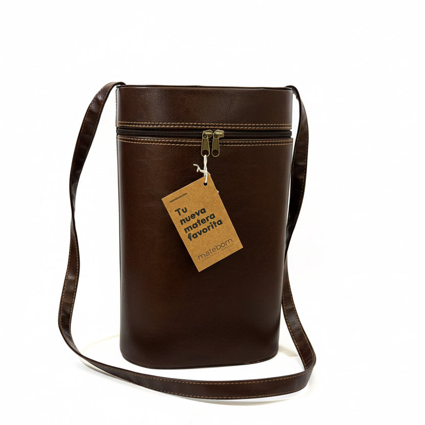 Bolso Matero Cuero Café Orión - Emporio Pewmayen